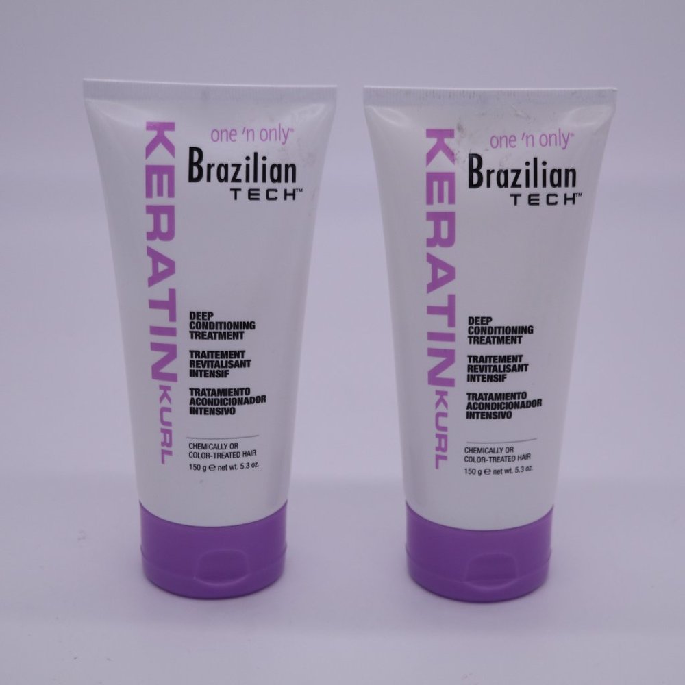 one 'n only Brazilian Tech KERATIN KURL LOT of 2 TUBES 5.3 oz EACH
